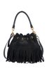 Medium Emmanuelle Fringe Bucket Bag, back view